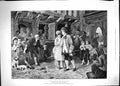 Antique Old Print 1884 Sally In Our Alley Man Lady Romance Public House Inn