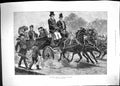 Antique Print General Election Voters Travelling Poll Horses Carriage 1886 19th