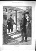 Antique Old Print 1893 Interrupted Honeymoon Postman Letter Davidson Knowles