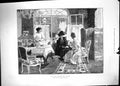 Old Antique Print 1893 Tea Scandal Ladies Tea-Time Gelhay Champs Elysees 19th