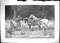Old Antique Print 1890 Rendezvous Cruel Hoax Man Horses Waiting Romance 19th
