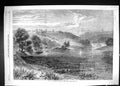 Original Old Antique Print 1861 View Blenheim Palace Architecture Lake Bridge