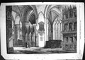 Original Old Antique Print Interior Dean'S Chapel Cathedral Oxford England 1870