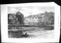 Antique Print Exterior Abbotsford River Boat Trees Garden Architecture 1871
