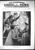 Old Antique Print 1893 Royal Wedding Spectators Watching Procession Bride 19th