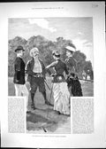 Original Old Antique Print Tourist Season Settling Day'S Walking Excursion 1888