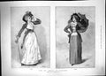 Original Old Antique Print 1893 Fins De Siecle Fashions Women Dresses Storey