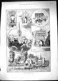 Old 1895 Church Congress Norwich England Cathedral Pooly Ferry Ethelb Victorian