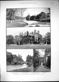 Old 189 Views Glanusk Park Crickhowell Brecknockshire Birdge Tower Lo Victorian
