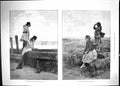 Old 1888 Seaside Idylls Mussel Gatherers Children Listening Waves Sea Victorian