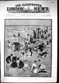 Antique Print 1884 Come Unto These Yellow Sands Children Playing By The Sea