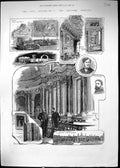 Antique Old Print 1884 City Guilds Drapers Company Master Clerk Drawing Room
