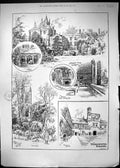 Old 1893 Winchester College Dining Hall Chamber Court Chapel Cloister Victorian