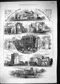 Old 1872 Southampton Bargate St. Cross Church Porchester Castle Romse Victorian