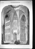 Antique Old Print 1856 Interior Ely Cathedral Restored Octagon Architecture