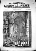 Antique Old Print 1883 Peterborough Cathedral Preparations Pulling Down Tower