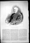Antique Print 1880 Portrait Lord Stratford De Redcliffe Diplomatic Servant 19th