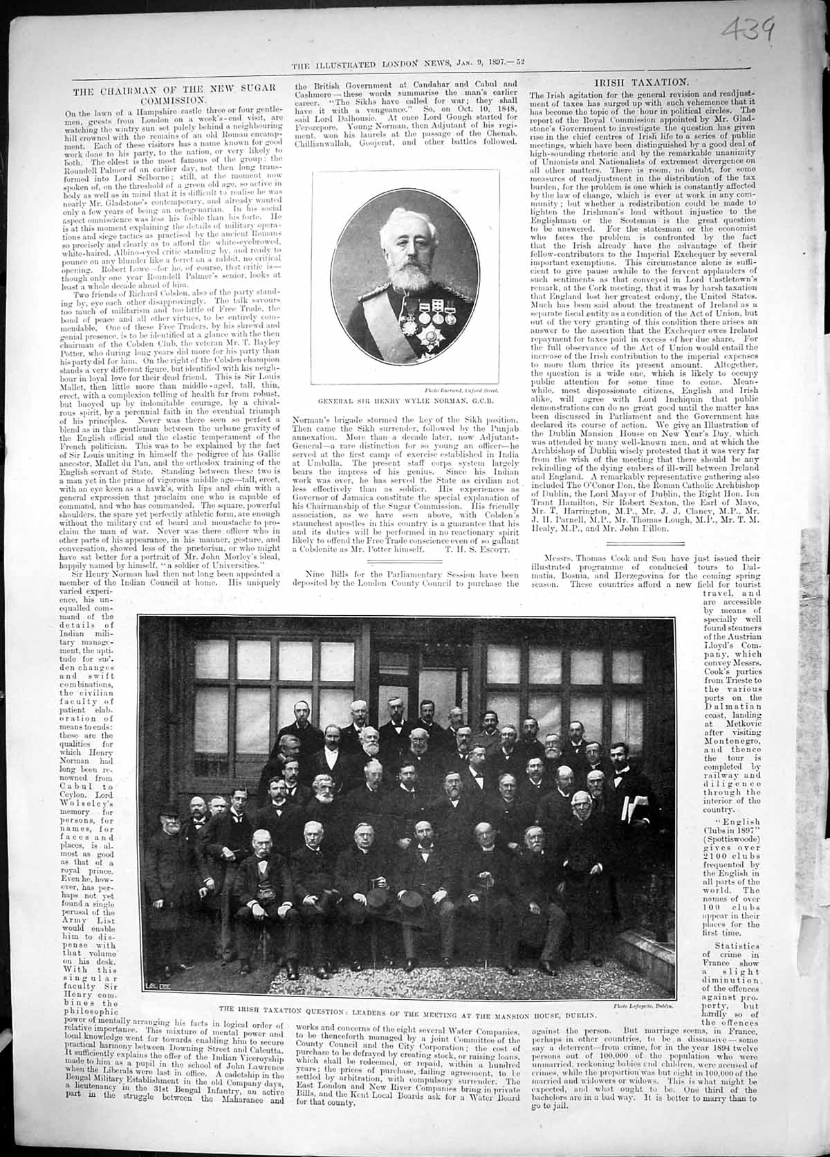 Old 1897 General Henry Wylie Norman Taxation Leaders Meeting Mansion Victorian