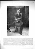 Antique Old Print 1892 Portrait Signor Mascagni Composer Cavalleria Rusticana