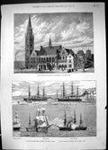 Old Townhall Rochdale Lancashire Ship Yedo Bacchante Pegasus Champlai