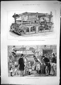 Old 1885 Inventions Exhibition Illustrated London News Ing Machine Ro Victorian