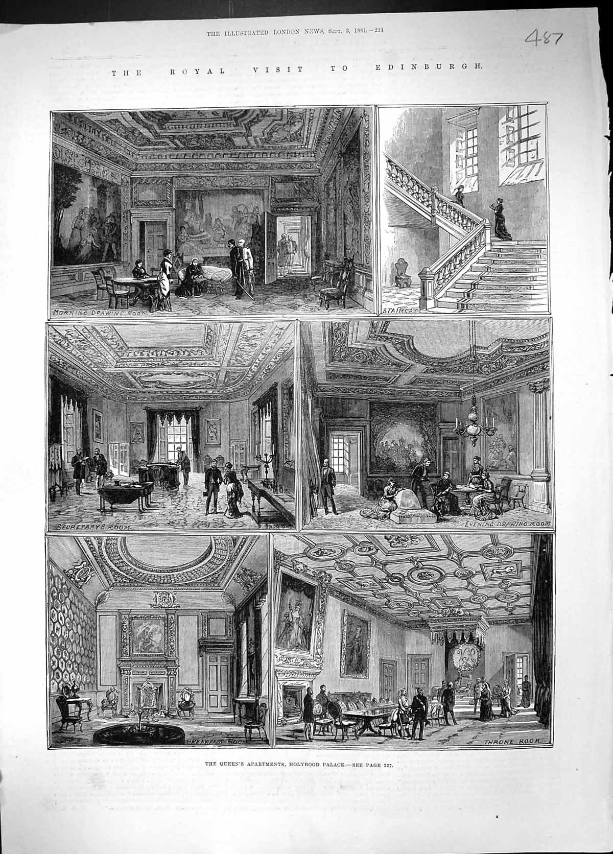 Old Queen Apartments Holyrood Palace Edinburgh Scotland Royal Visit