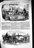 Original Old Antique Print 1856 Epsom Horse Racing Sport Winning Jockey 19th