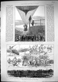 Old Fires Theydon Epping 1887 Balloon Ascent Jovis Mallet Villette Ga Victorian