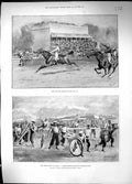 Old 1898 Calcutta Monsoon Horses Races Seven-Pounder Field Gun Obstac Victorian