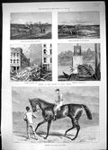 Old 1886 Sauk Rapids Minnesota Tornado America Bridge Kansas Horse Or Victorian