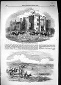 Old 1855 Hunting Hever Castle Hounds Horses Huntsmen Hare Coursing Sp Victorian