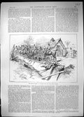 Old Antique Print 1888 Hunting Season Ward Union Hounds Horses Dogs Sport 19th