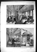 Old 1879 Dining Car Great Northern Railway Train Smoking Saloon Kitch Victorian