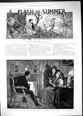 Antique Print 1894 Story Flash Summer Clifford Ladies Man Sitting Fireside 19th