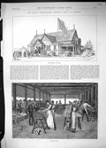 Old 1889 Royal Agricultural Show Windsor Queen'S Pavilion Butter Maki Victorian