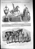 Antique Print 1860 Ascot Horse Race Plate Hunt Cup Queen'S GVase Rupee Hors