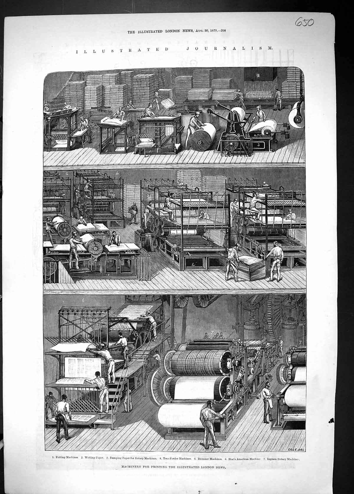 Old 1879 Machinery Ing Illustrated London News Bremner Hoe'S Ingram R Victorian