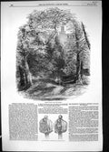 Antique Print 1852 Windsor Castle Slopes Race Prizes Silver Handled Broad S