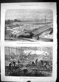 Old 1874 Britannia Ironworks Agricultural Manufactory Bedford Making Victorian