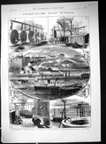 Old 1886 Crosfield'S Soap Works River Mersey Casks Warrington AlkaliVictorian