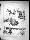 Old 1893 Rochester Cathedral Pickwick Bottle Inn Burnham Thorpe Churc 19th
