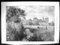 Old 1882 English Pastoral Scene Stream Nature Statue Duke Clarence Wi 19th