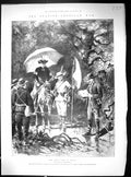 Old 1898 Spanish-American War Flag Truce El Caney Wales Benglog Falls 19th
