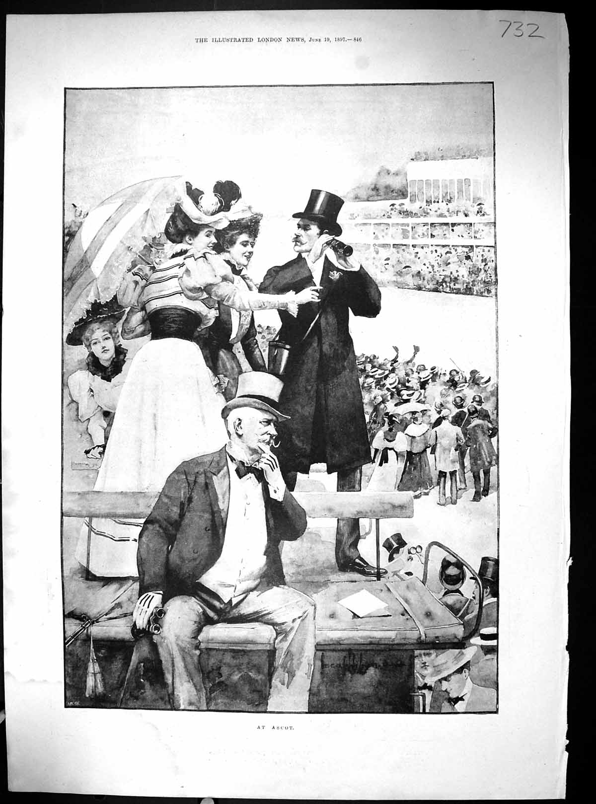Old 1897 Ascot Horse Racing Sport Futteh Khan Waziri Afghan War Briti 19th