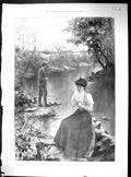 Old 1899 Gentle Angler Lady Man Fishing Karene Clayesmore Homburg Alb 19th