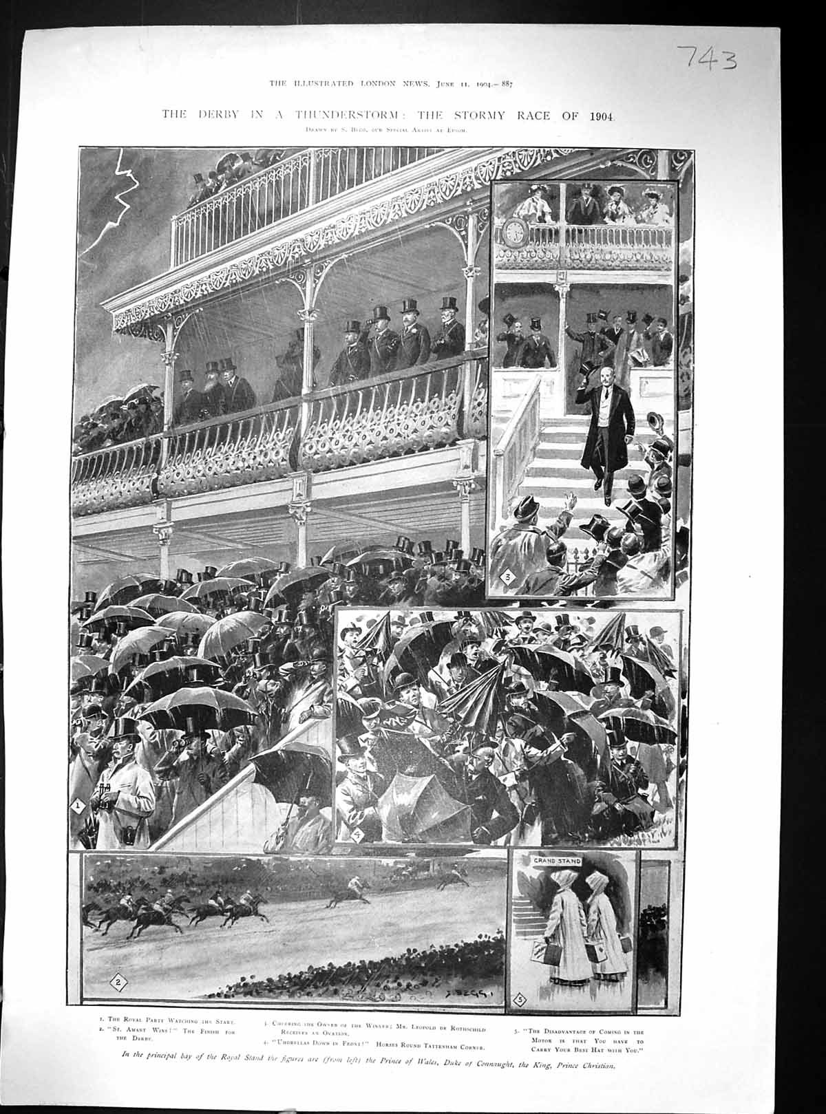 Old Cossack Scouts Liao-Tung 1904 Derby Horse Racing Sport Thundersto 20th