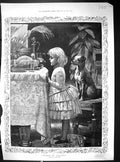 Old Hampton Sons Furniture 1885 Little Girl Pet Dog Dinner Table Food 19th