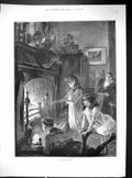 Old 1893 Christmas Fireside Family Home Centrepiece Officers Mess Wel 19th