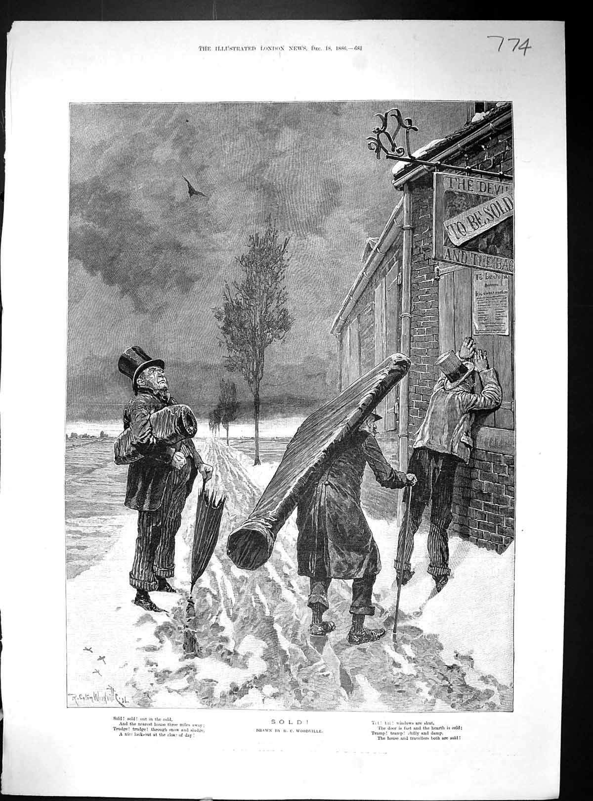 Old Print Louis Velveteen Ellimans Brown'S Skate 1886 SHouse Winter Sno 19th