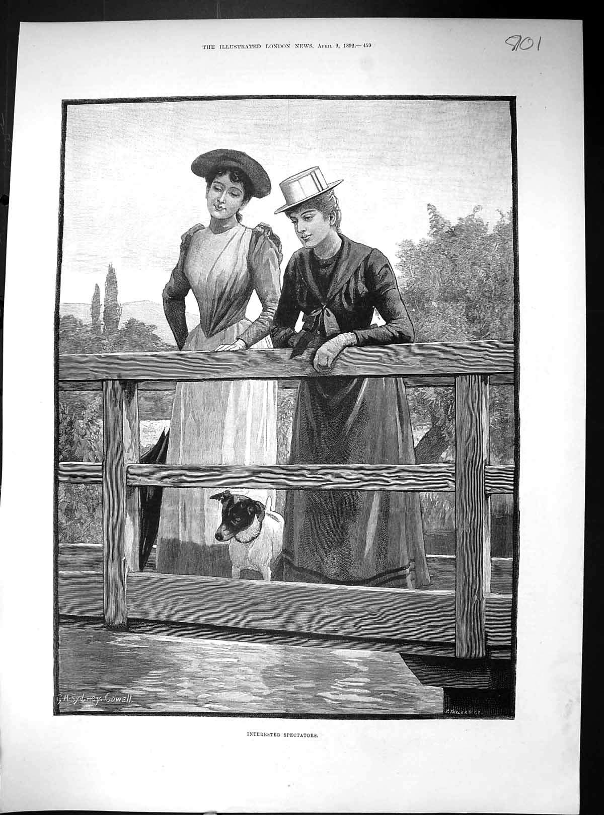 Old London Romford Bow Church 1892 Interested Spectators Ladies River 19th